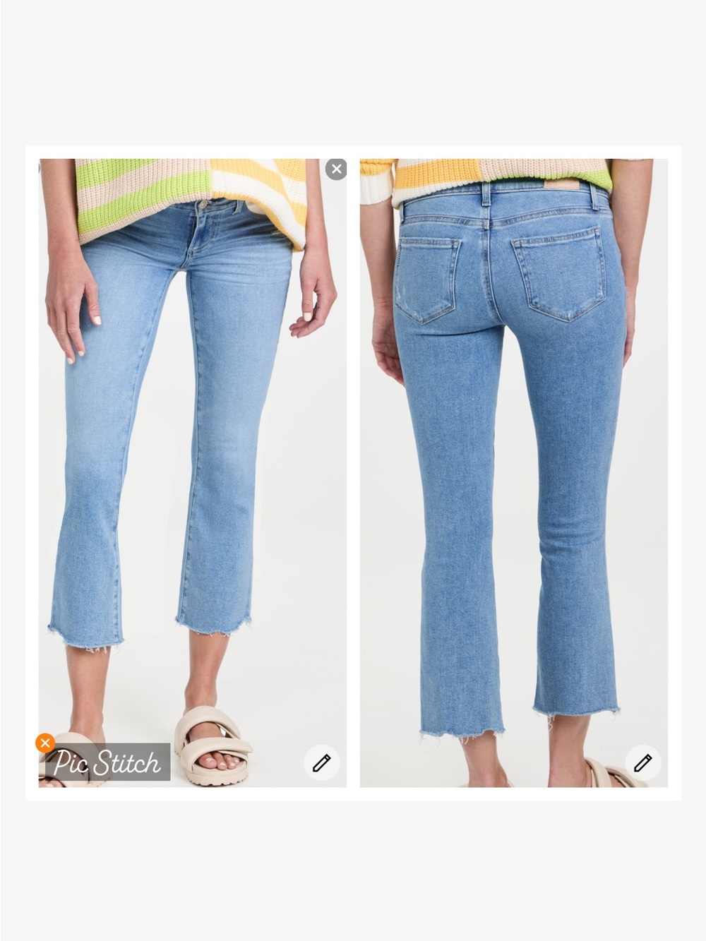 Paige Colette Crop Flare Maternity Jeans